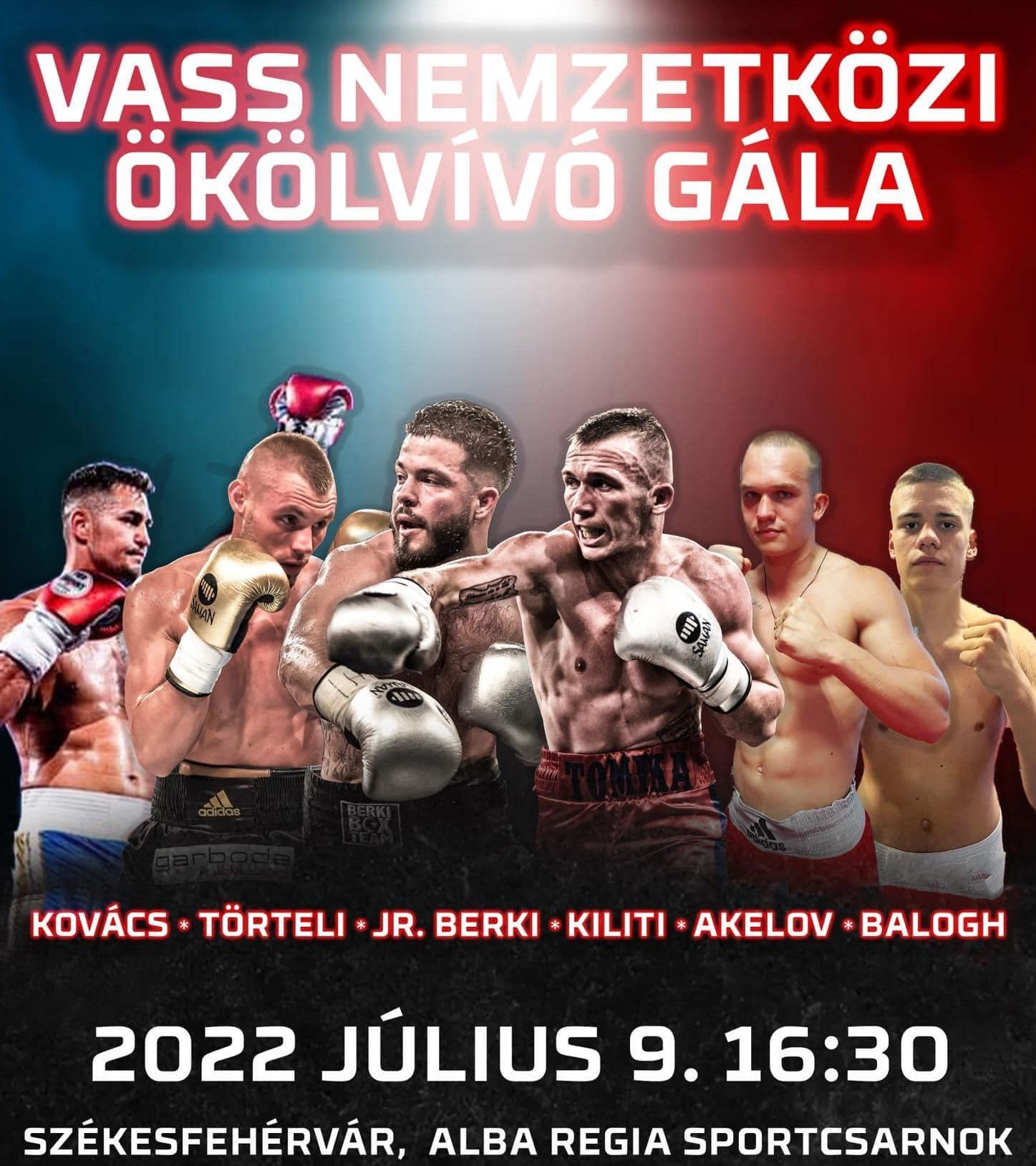 Vass box ökölvívó gála lesz szombaton az Alba Regia Sportcentrumban